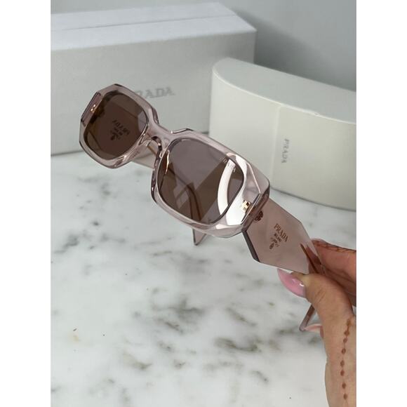 NEW Prada PR17WS Symbole Sunglasses in Peach Pink - Picture 10 of 11